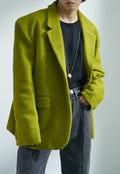 Men's Oversized Twill Texture Suit Jacket