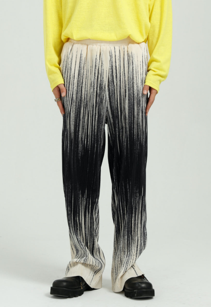 Men's Personalized tie-dye striped loose trousers