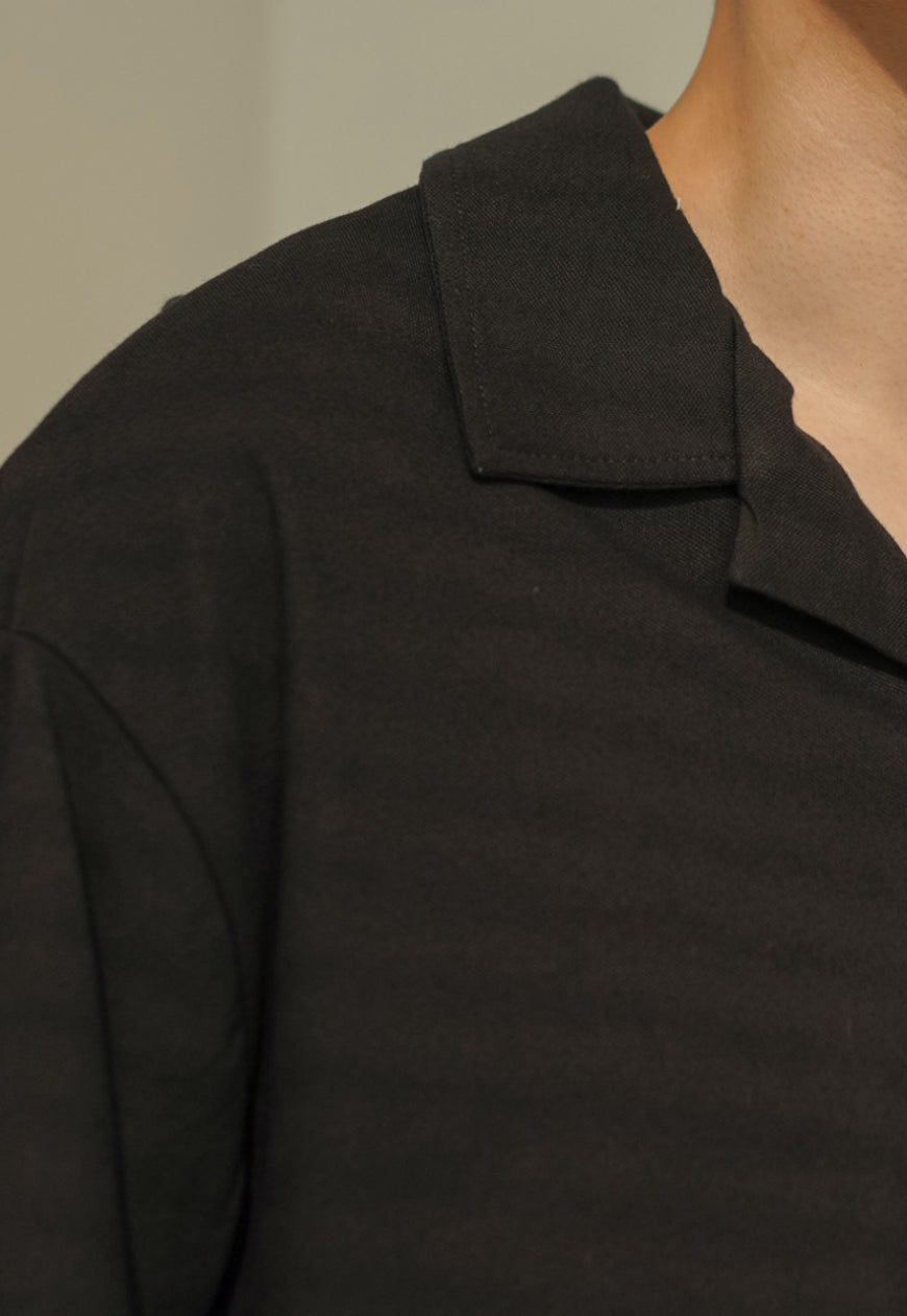 Men's Summer collar solid color t-shirt