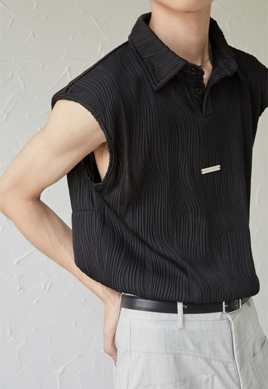 UZIP DESIGN Men's Design pleated vest