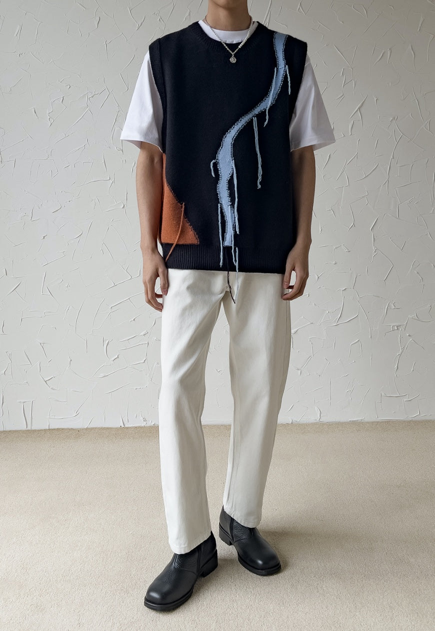 MEN'S design pattern sweater vest