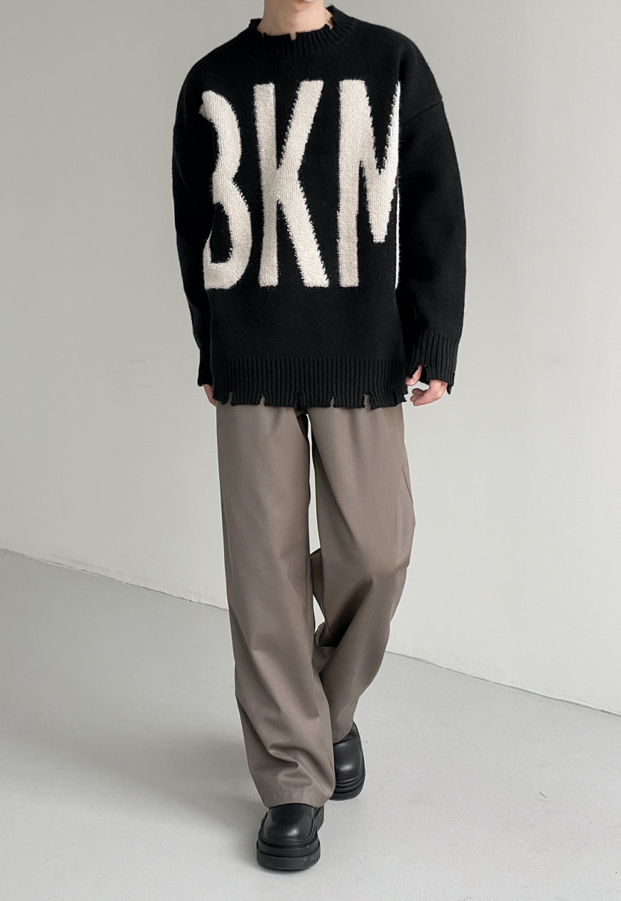 UZIP DESIGN MEN'S letter fashion sweater