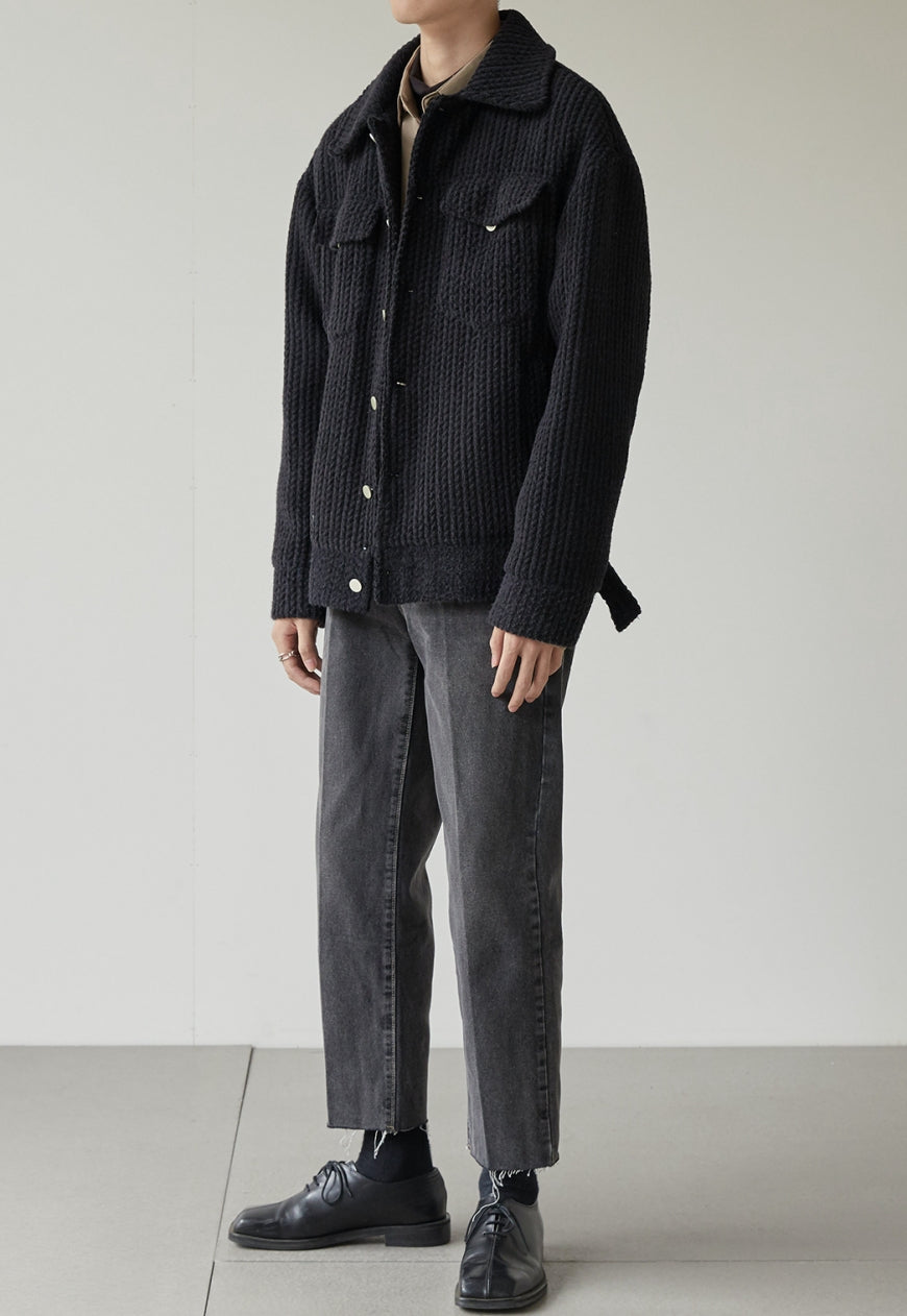 Men's Black fashion design Jacket