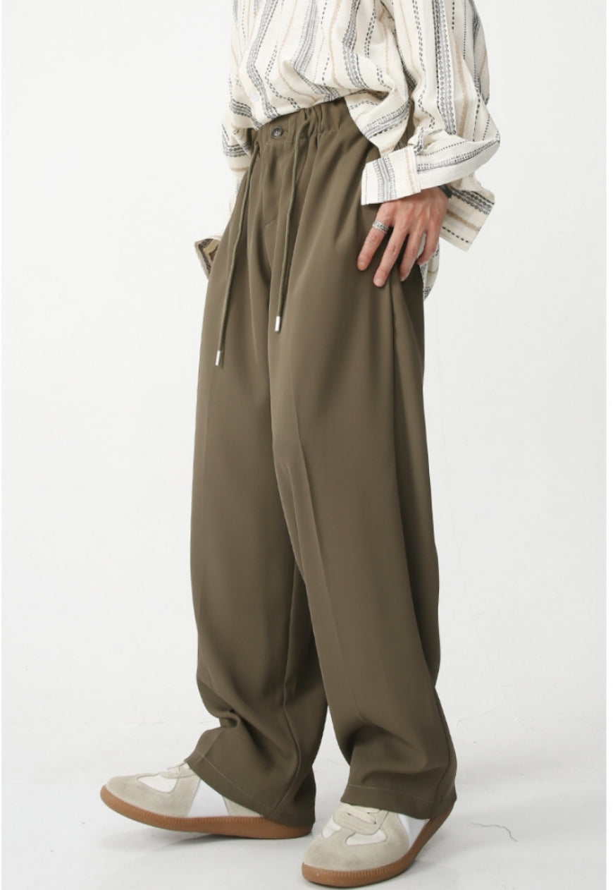 Men's elastic waist loose trousers
