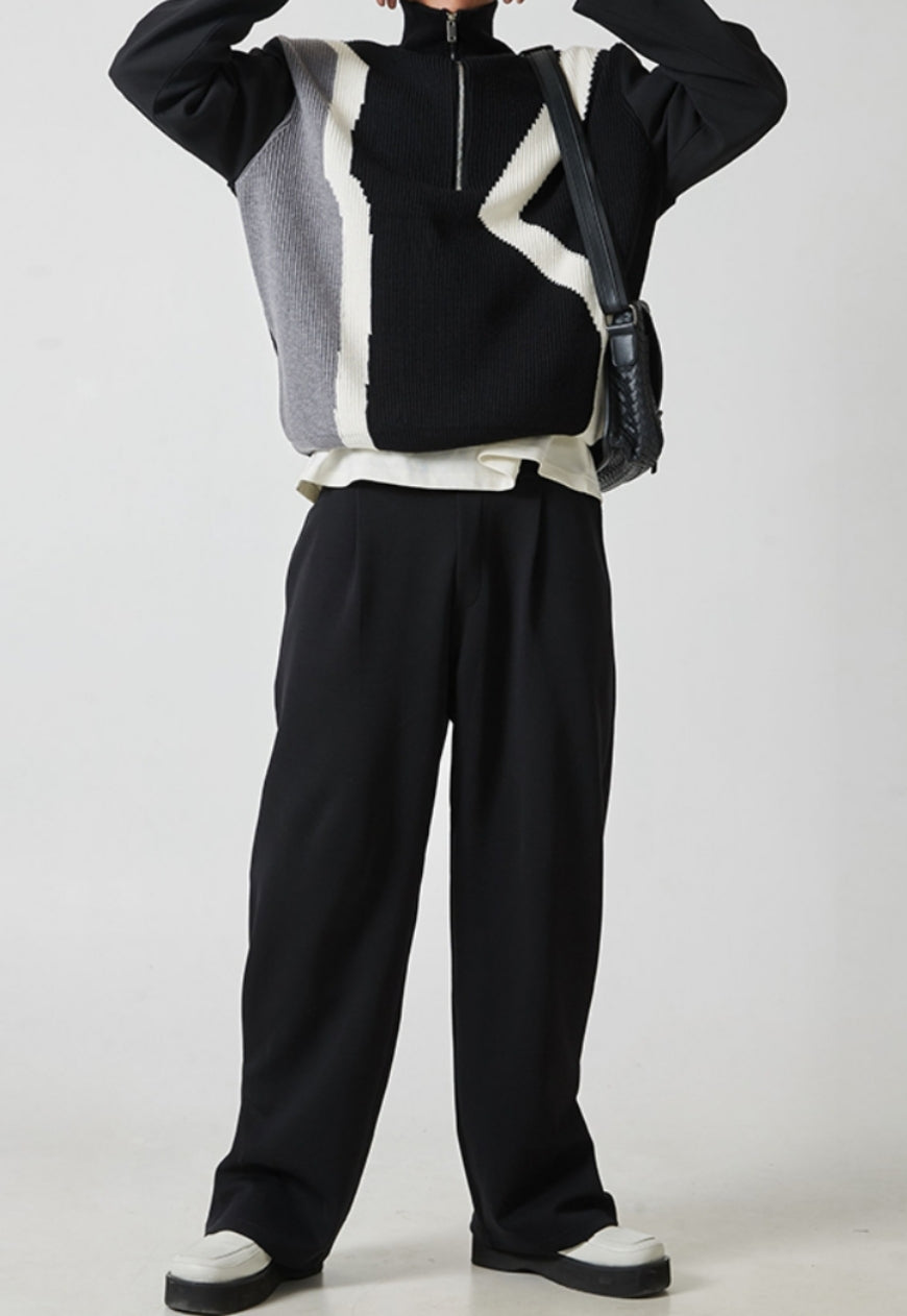 Men's zip turtleneck sweater