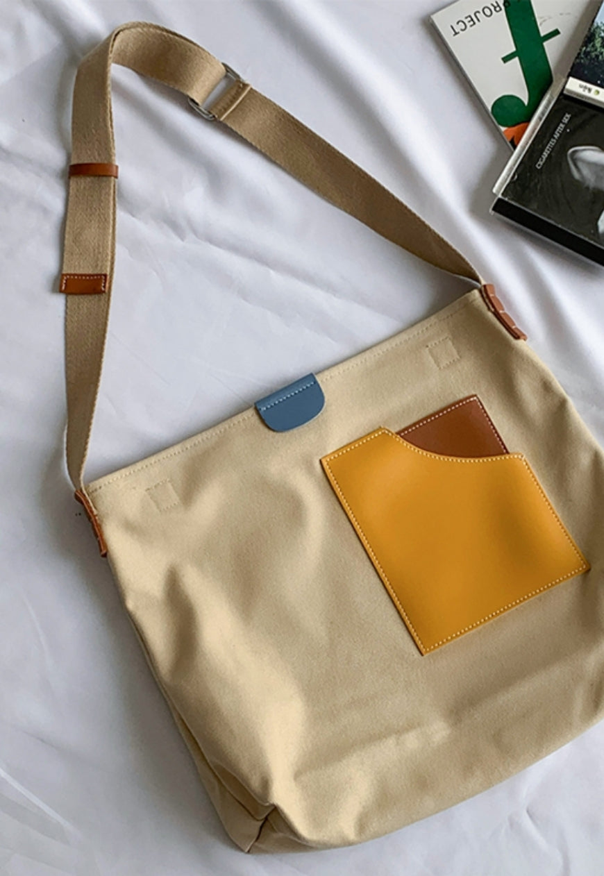 UZIP DESIGN Men's contrast canvas bag