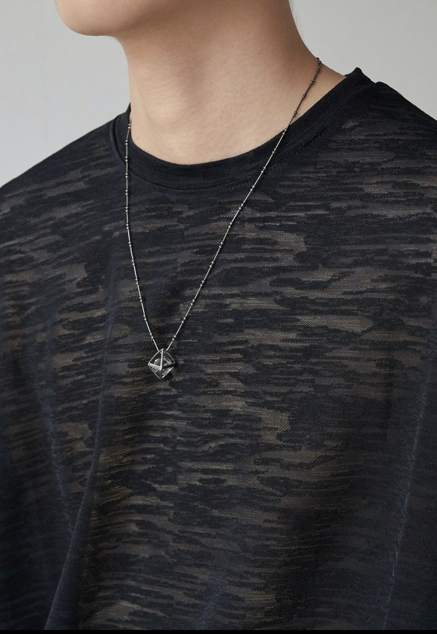 Men's Solid color summer round neck top