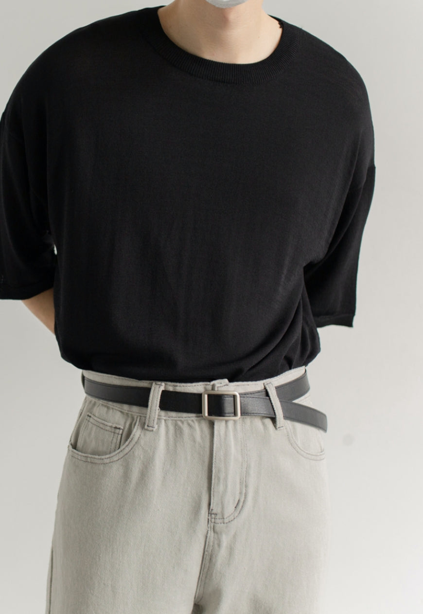 Men's Summer temperament round neck t-shirt