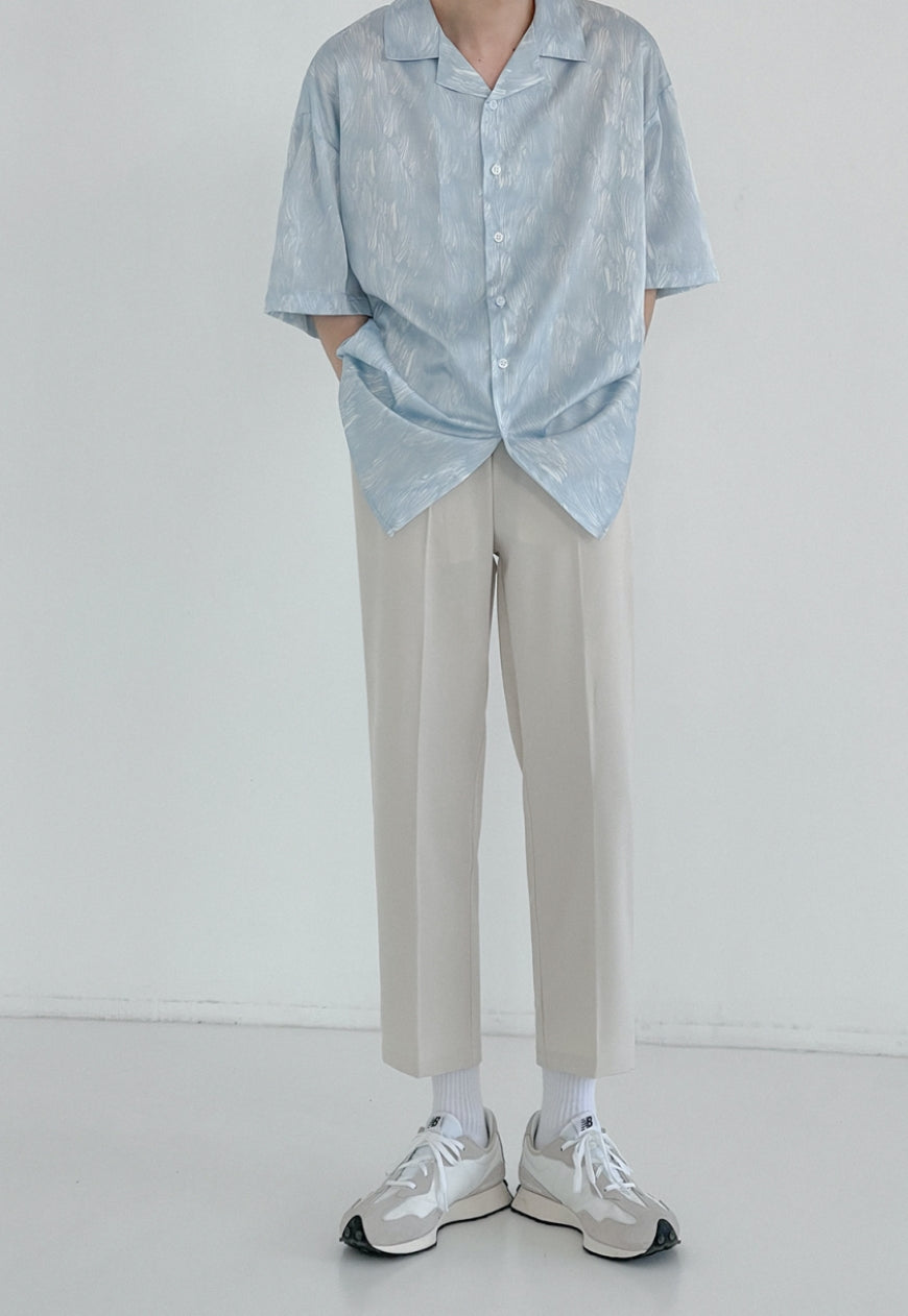 Men's silk loose shirt