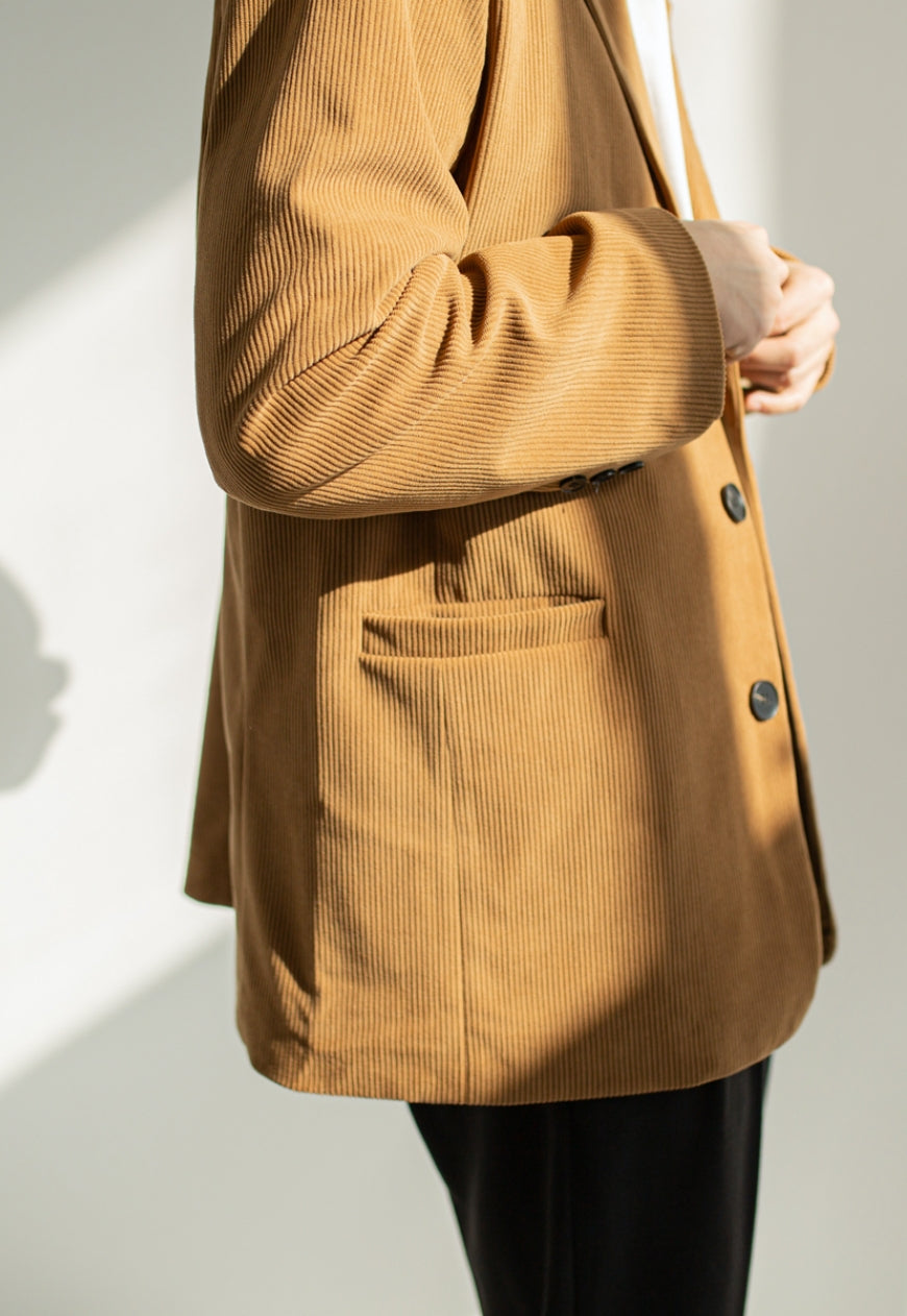 Men's Spring retro corduroy blazer