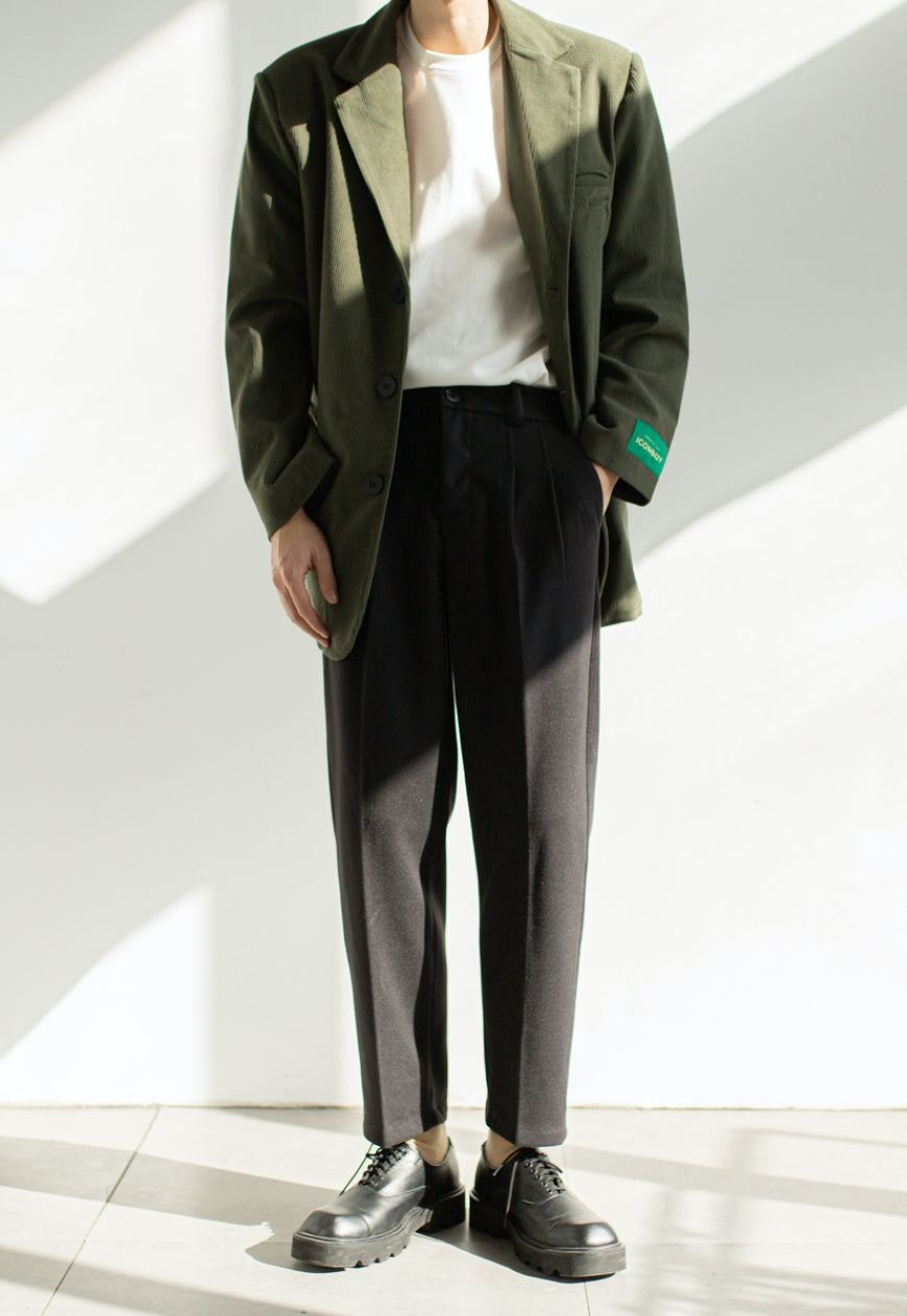 Men's Spring retro corduroy blazer