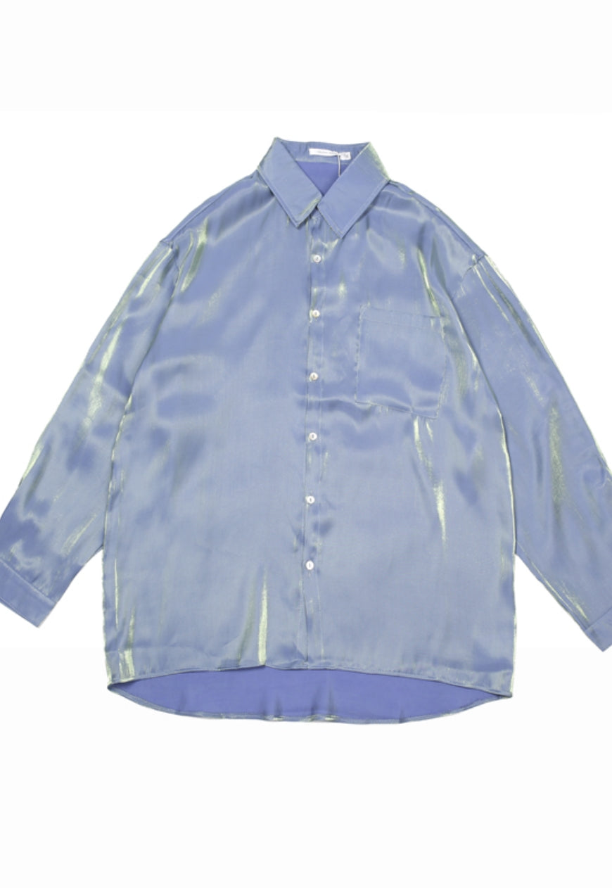 Men's Silky satin gradient shirt