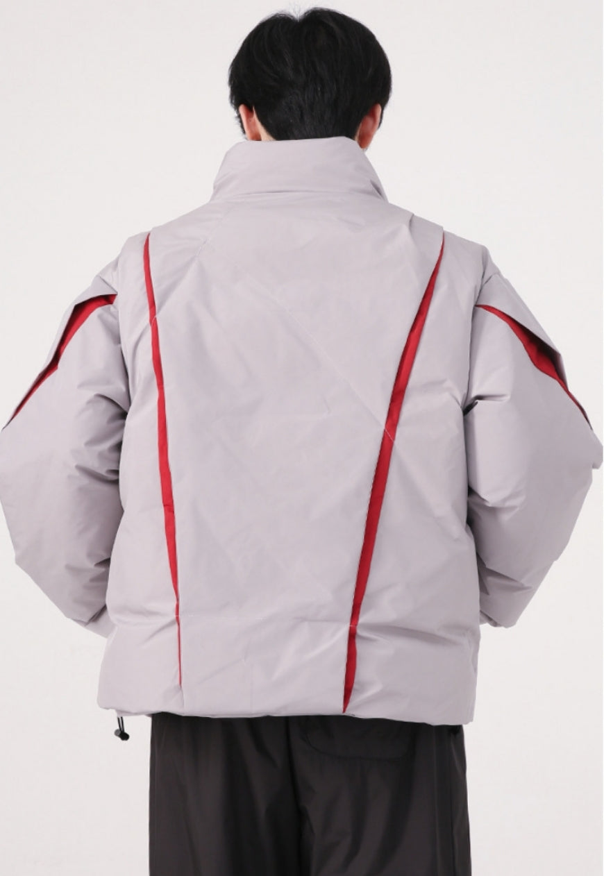 Men's pleated padded jacket