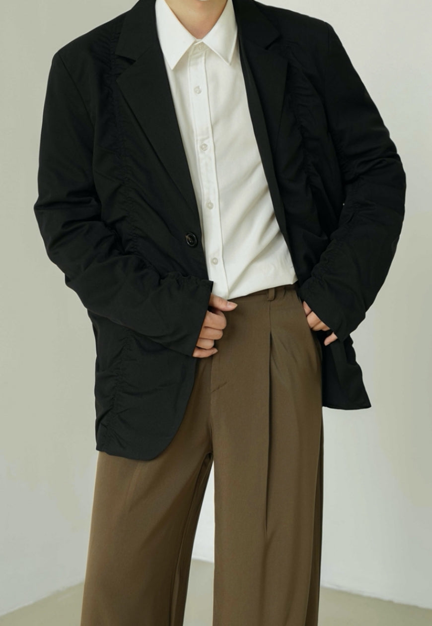 Men's Pleated design suit jacket