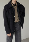 Men's Black fashion design Jacket