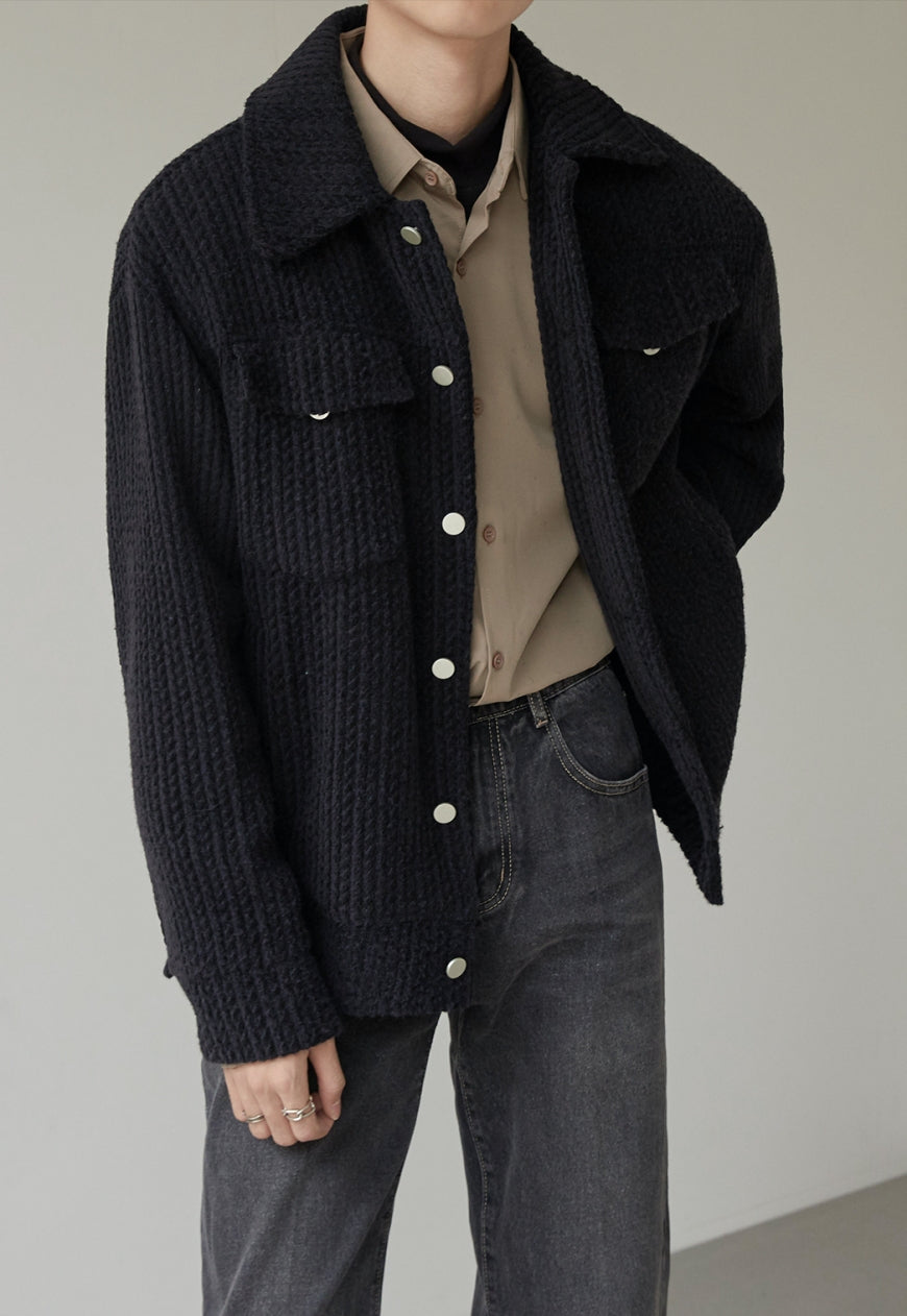 Men's Black fashion design Jacket