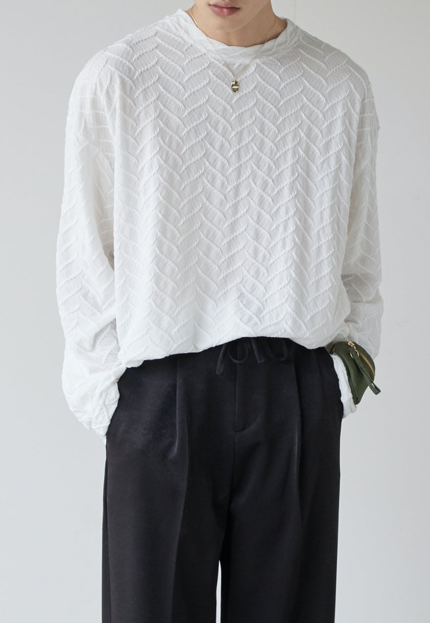 Men's Fashion solid color long sleeve t-shirt