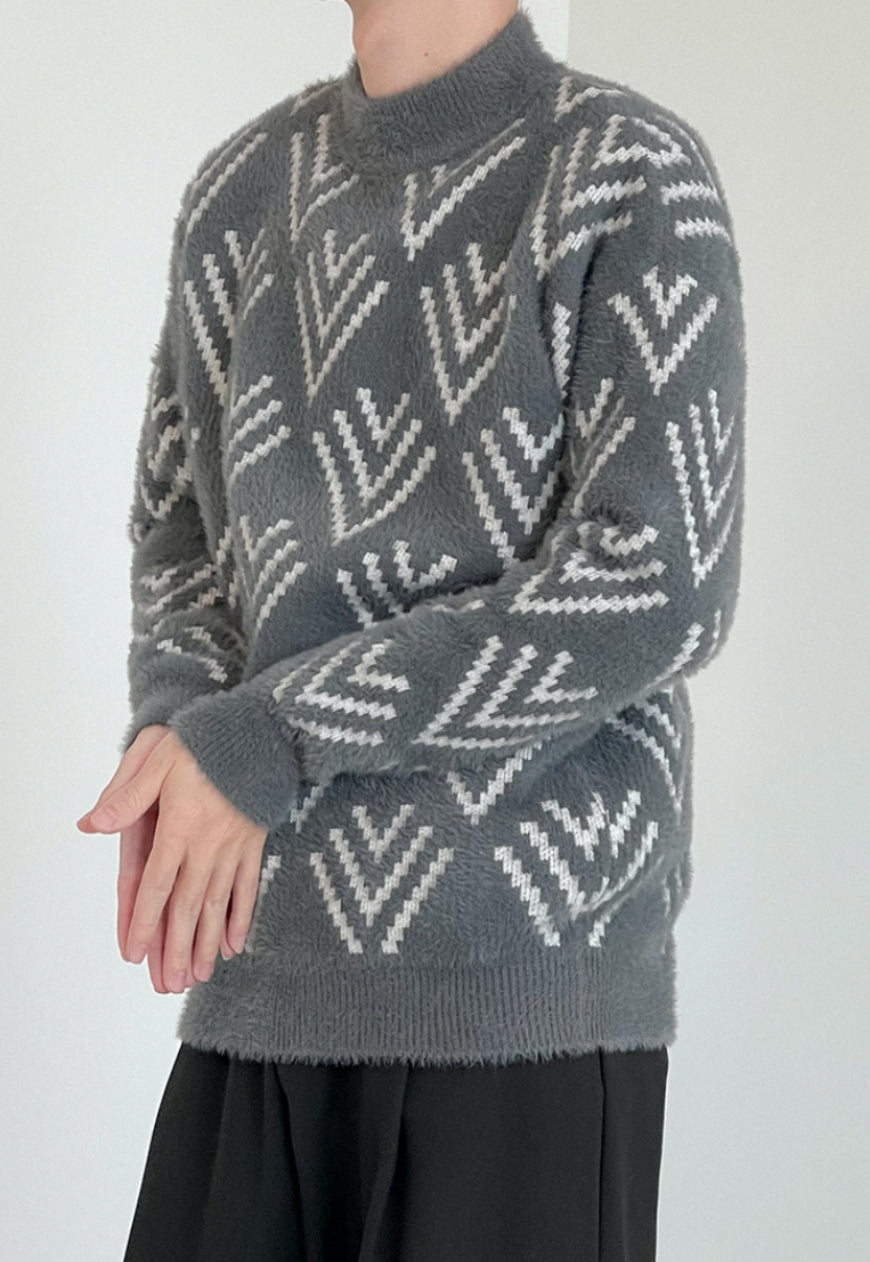 MEN'S texture fashion sweater