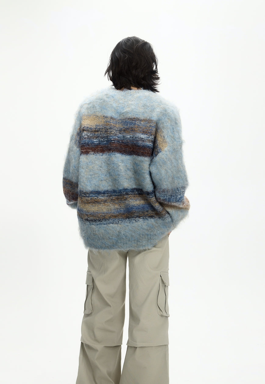 Men's color textured sweater