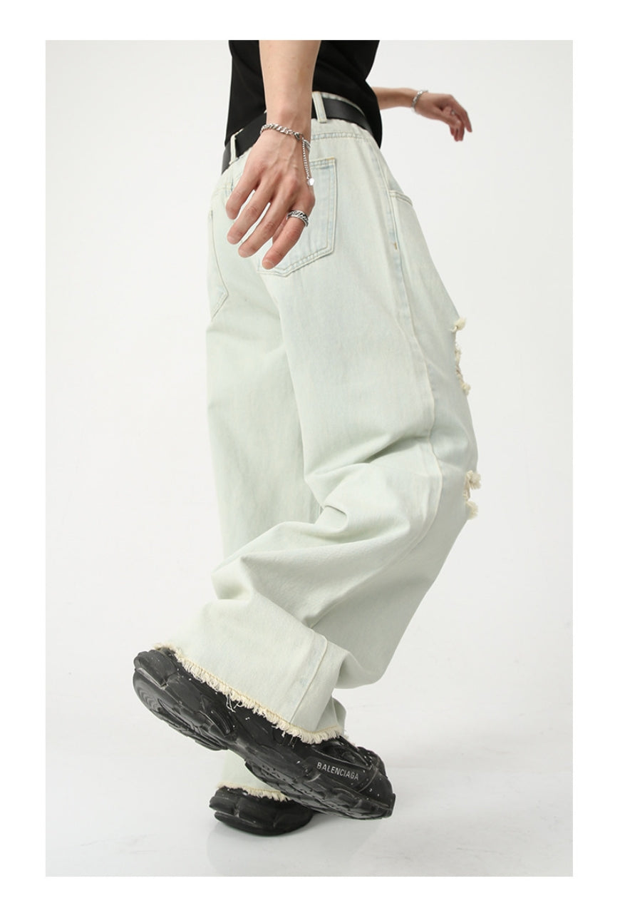 Men's Loose Ripped Street Jeans