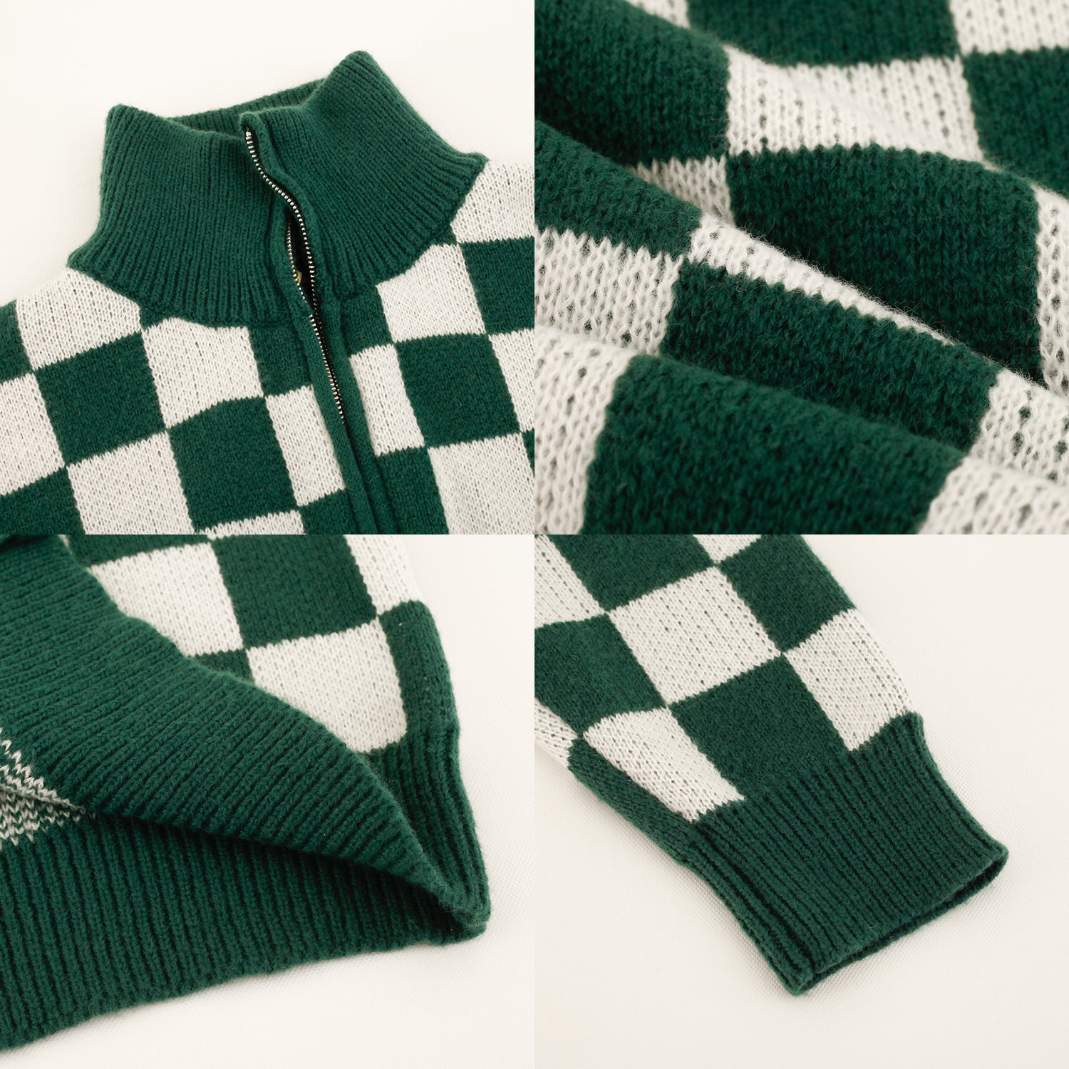 UZIP DESIGN Men's Checkerboard Knit Cardigan