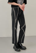 UZIP DESIGN Men's fashion tie-dye jeans