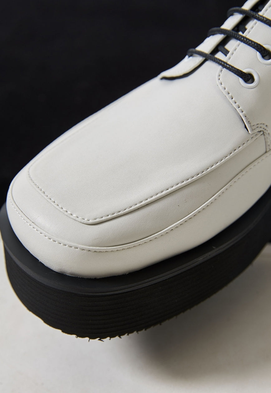 Men's Lace-Up white derby shoes