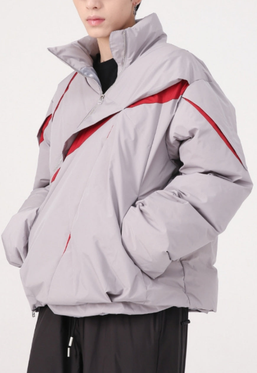 Men's pleated padded jacket