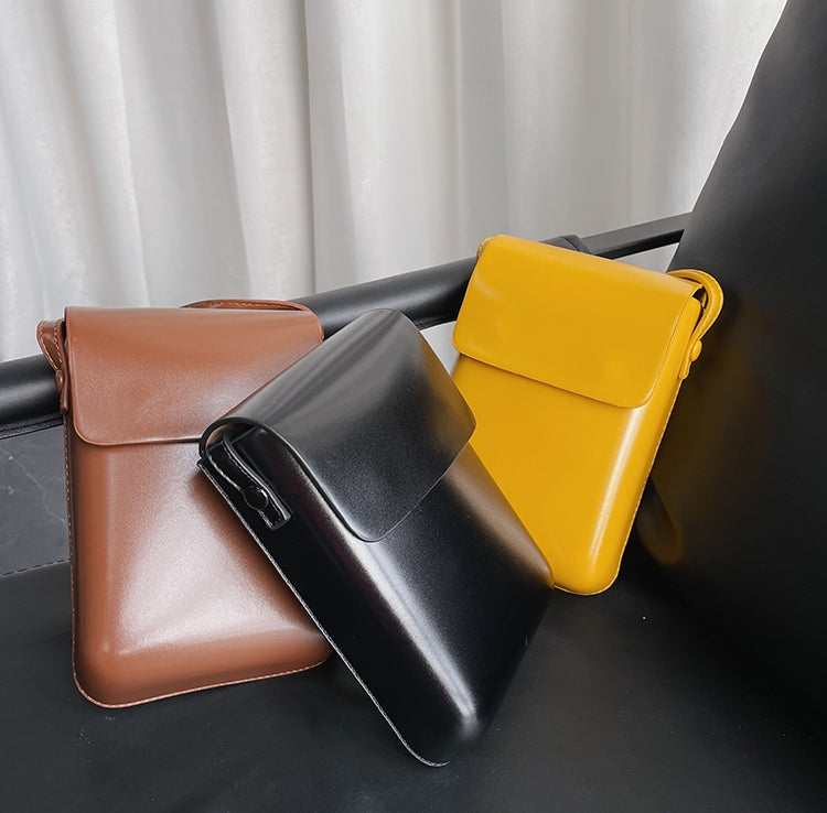 UZIP DESIGN Men's Leather vertical small square bag