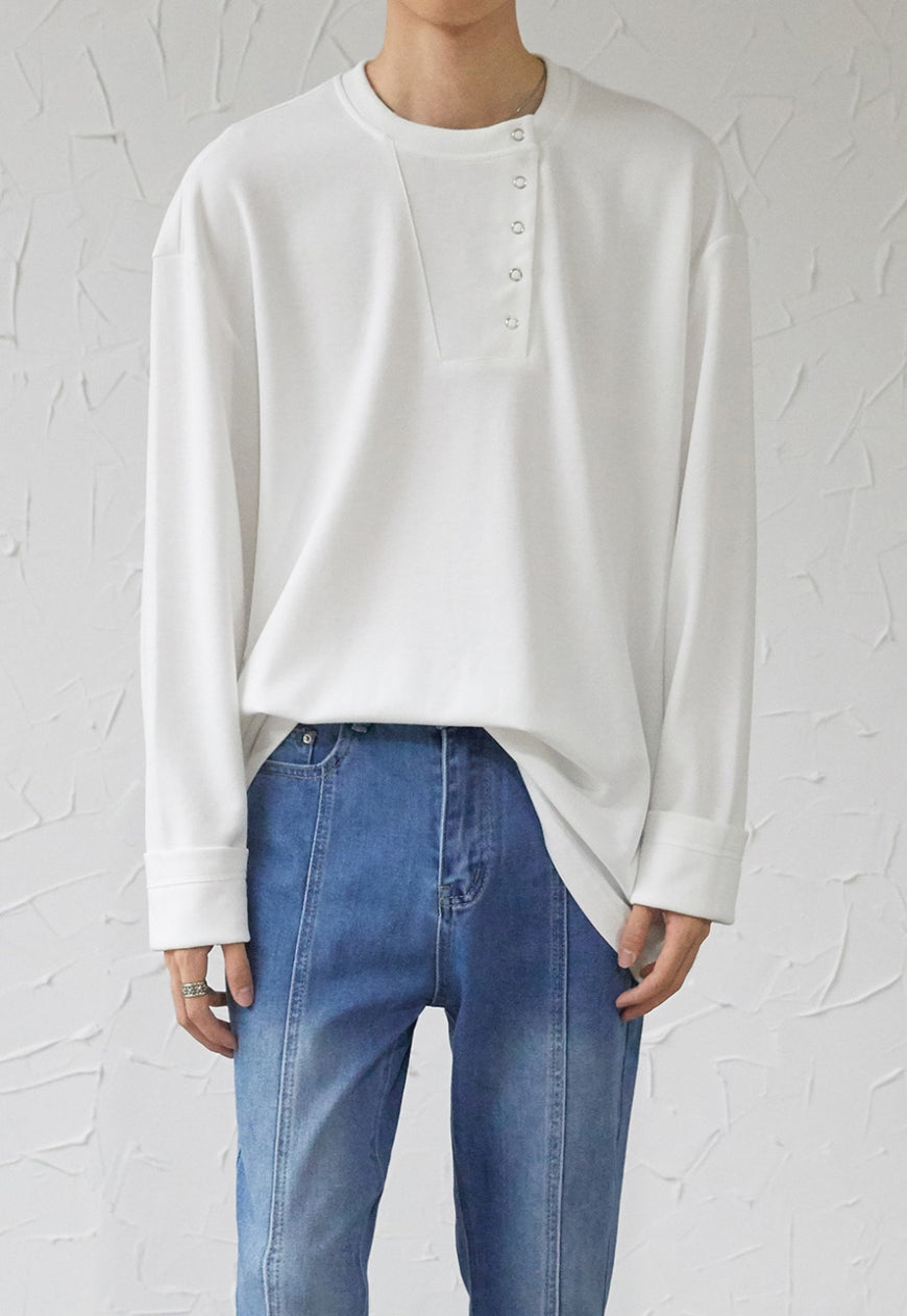 UZIP DESIGN Men's Solid button T-shirt