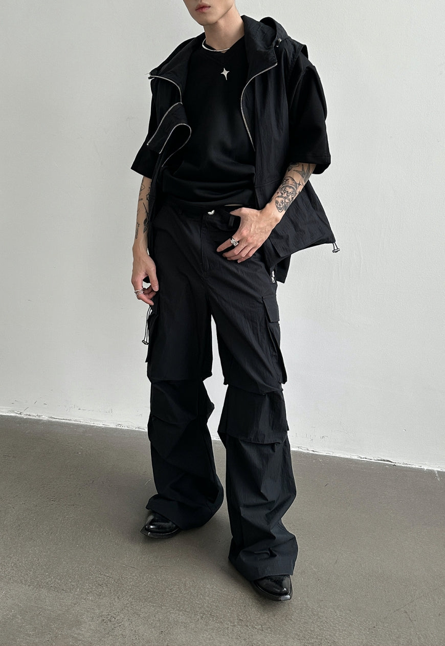 Men's Hooded Vest and Overalls set