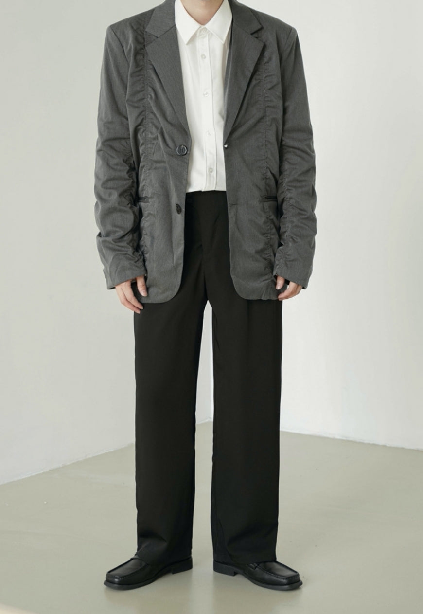 Men's Pleated design suit jacket