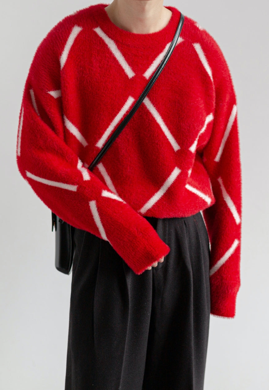 Men's Comfortable red sweater