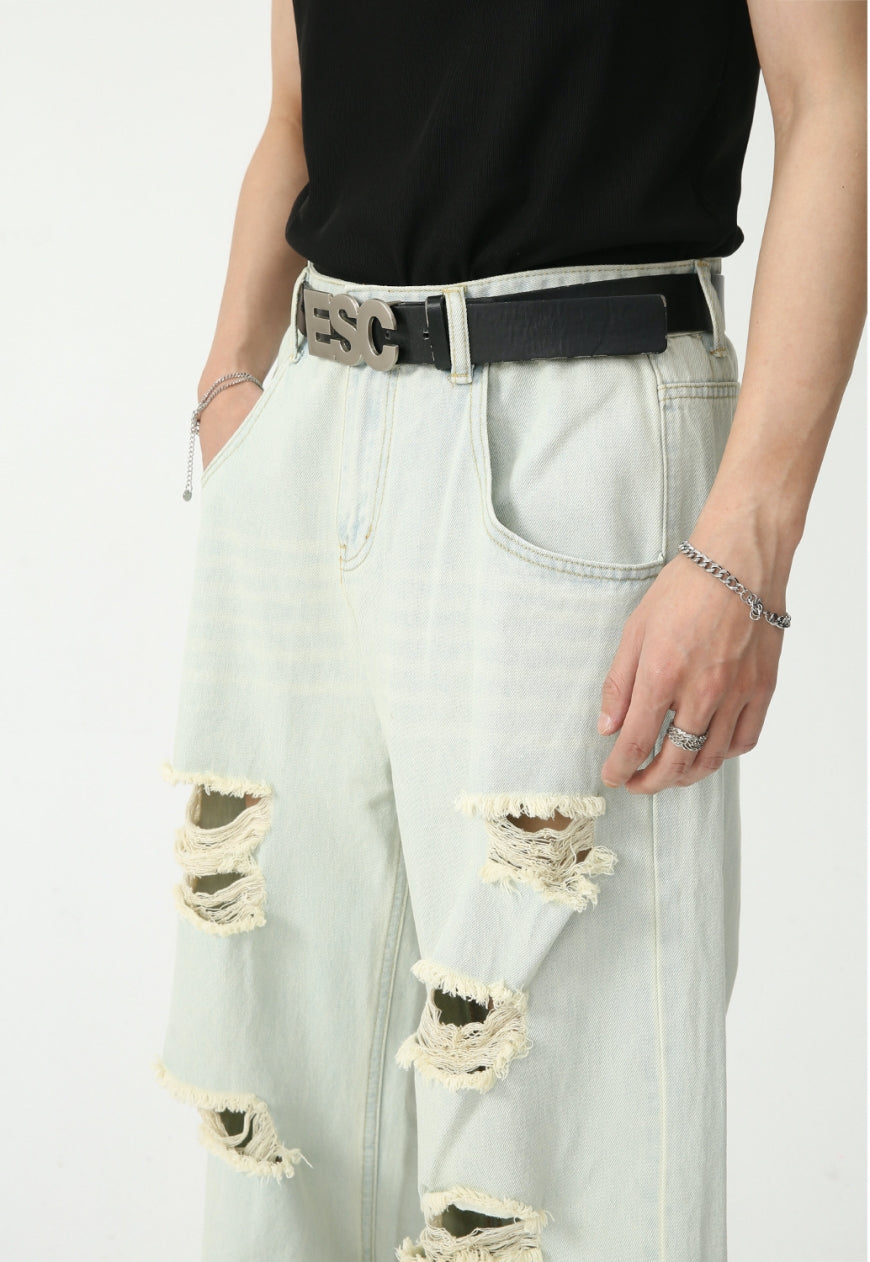 Men's Loose Ripped Street Jeans