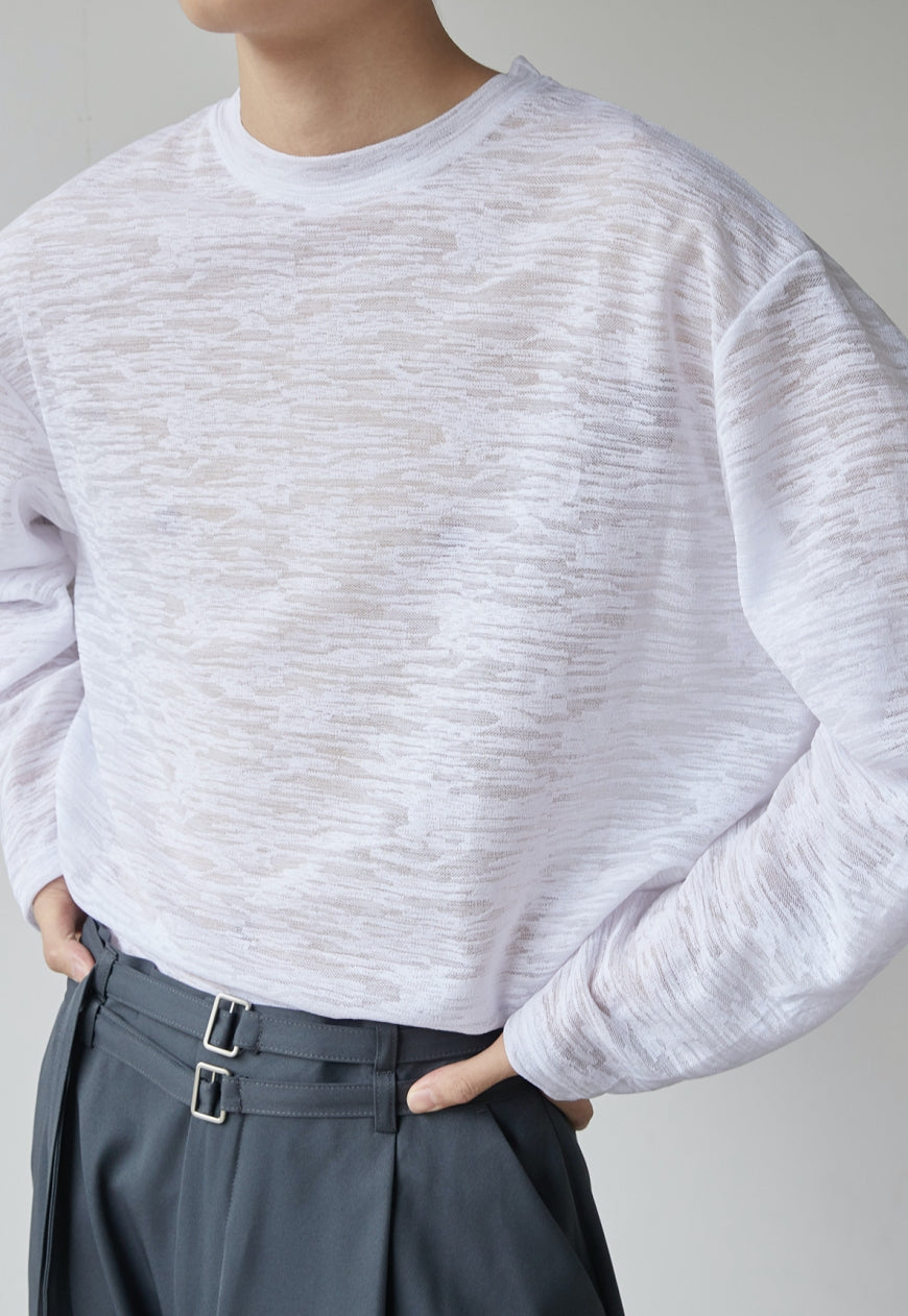 Men's Solid color summer round neck top