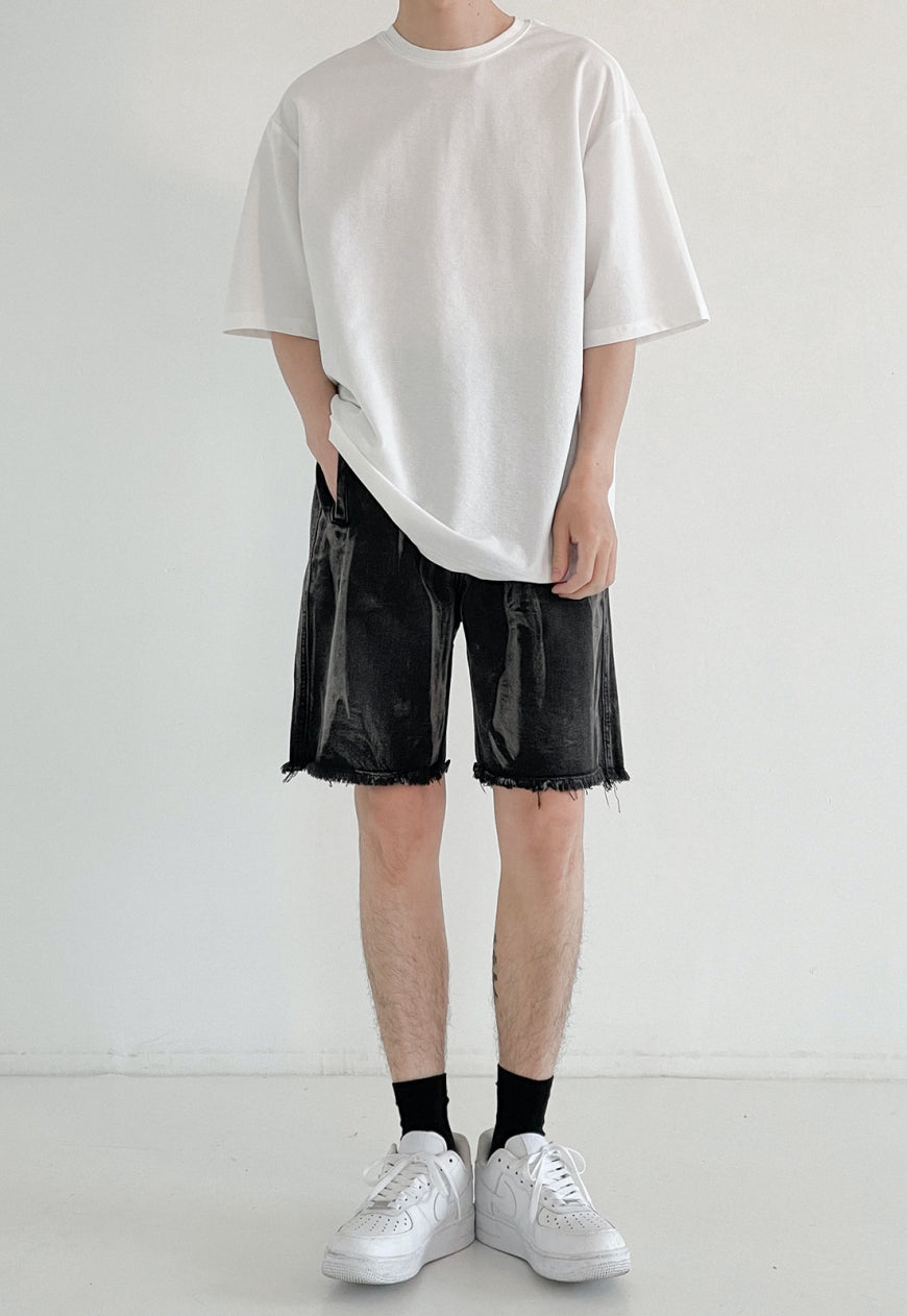 Men's Tie-dye denim shorts
