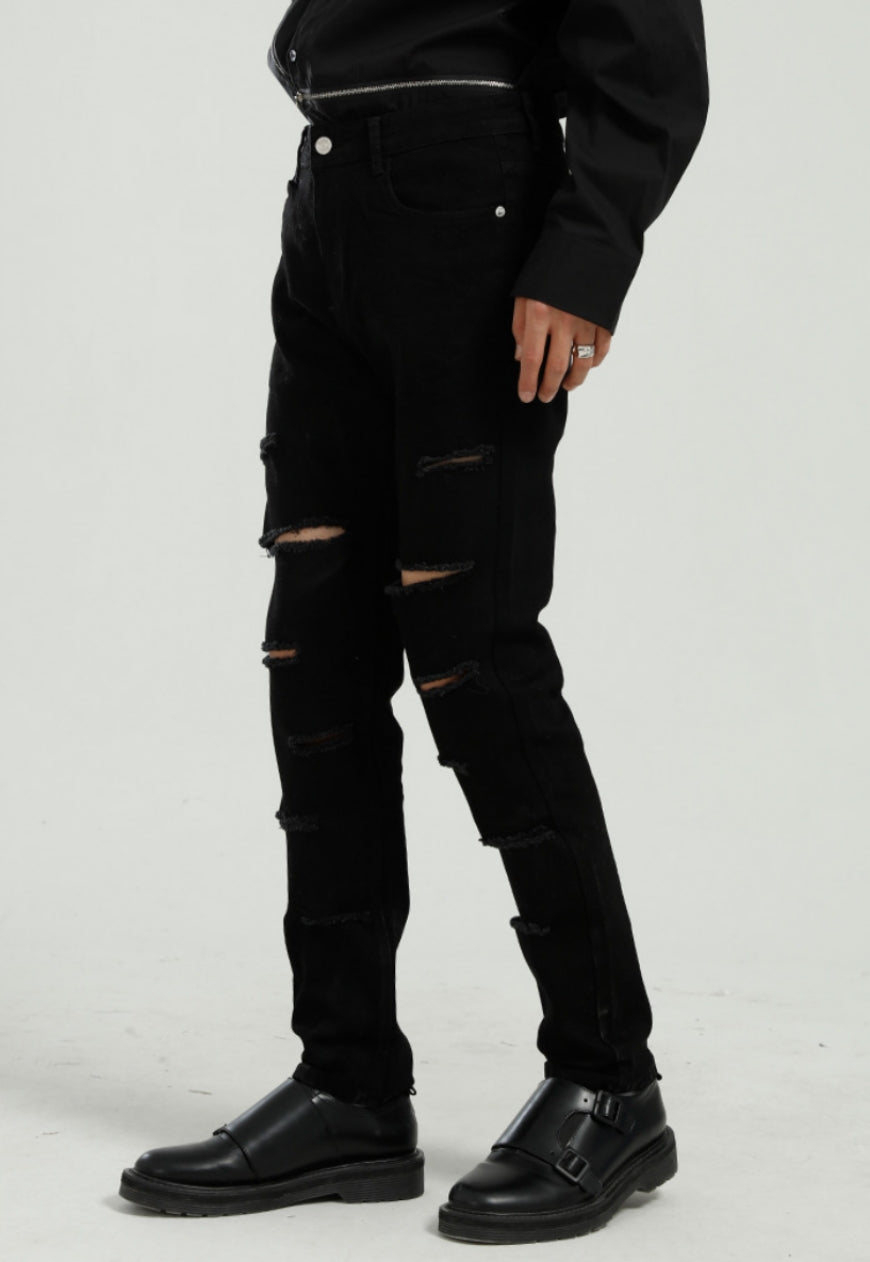 MEN'S Slim-fit ripped jeans