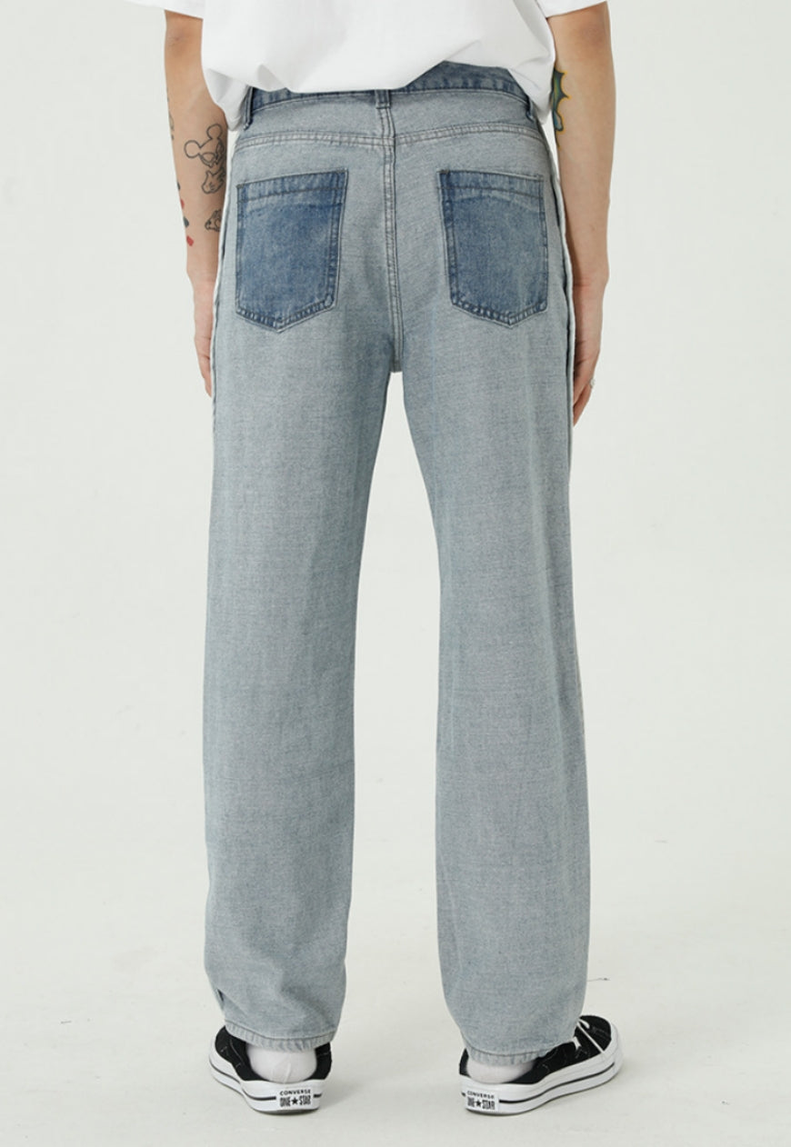 MEN'S Design stitching jeans