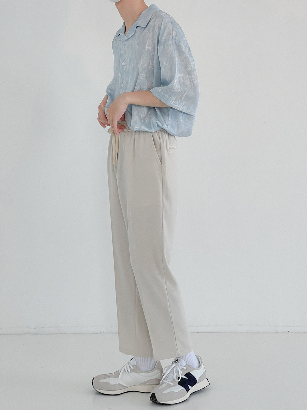 Men's silk loose shirt