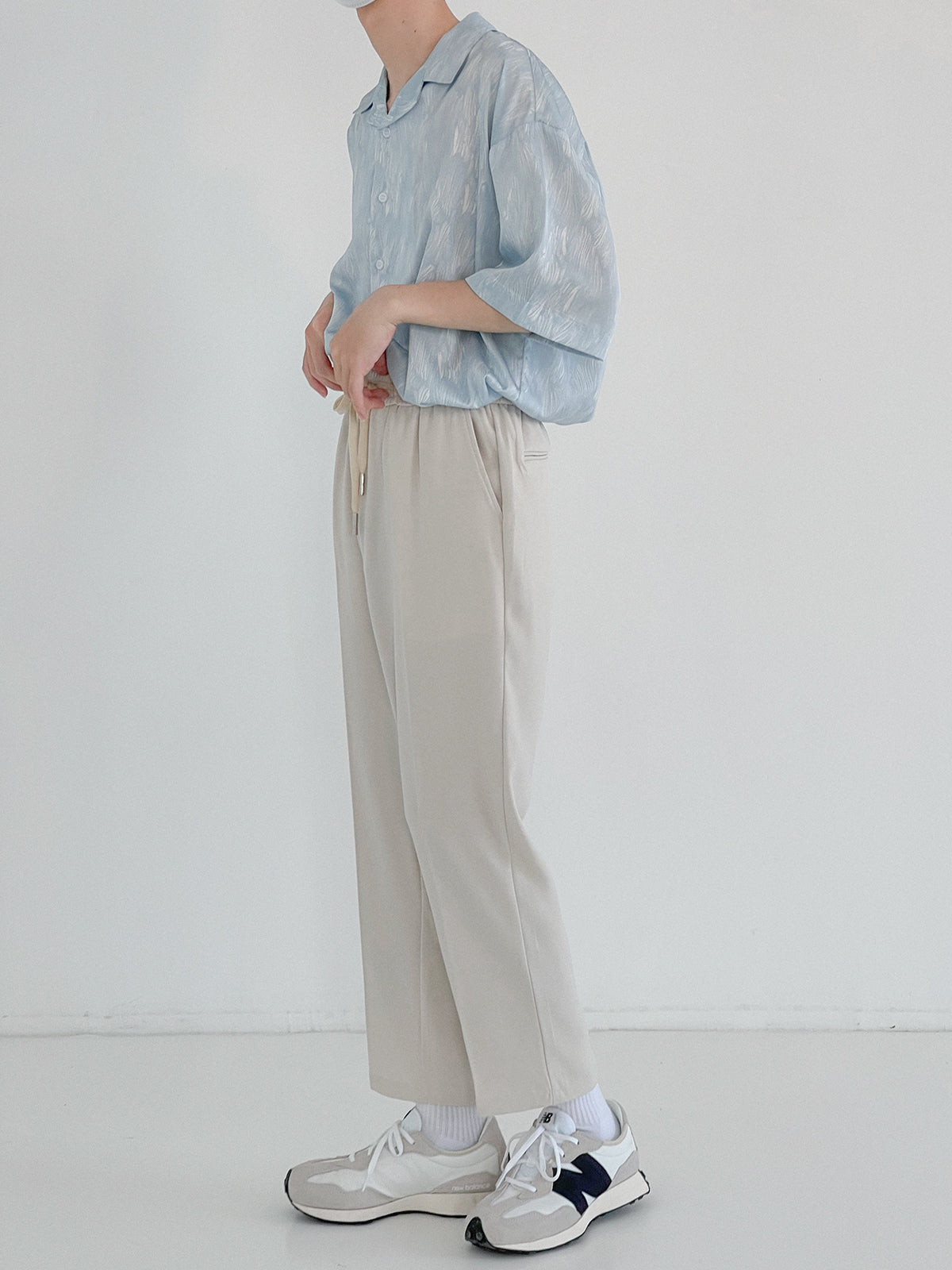 Men's silk loose shirt