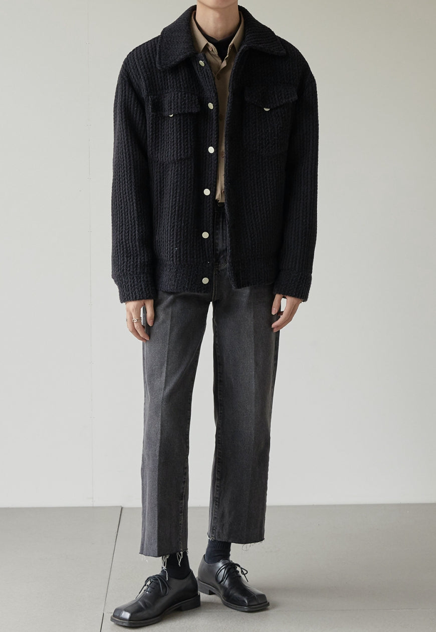 Men's Black fashion design Jacket