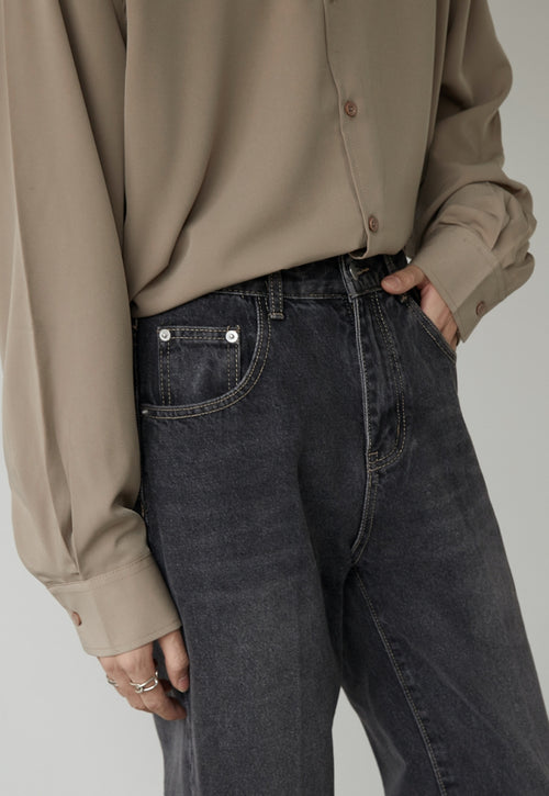 Men's Black vintage raw jeans