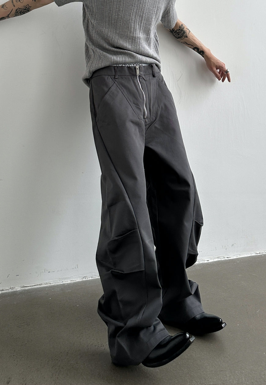 Men's designer wide-leg trousers