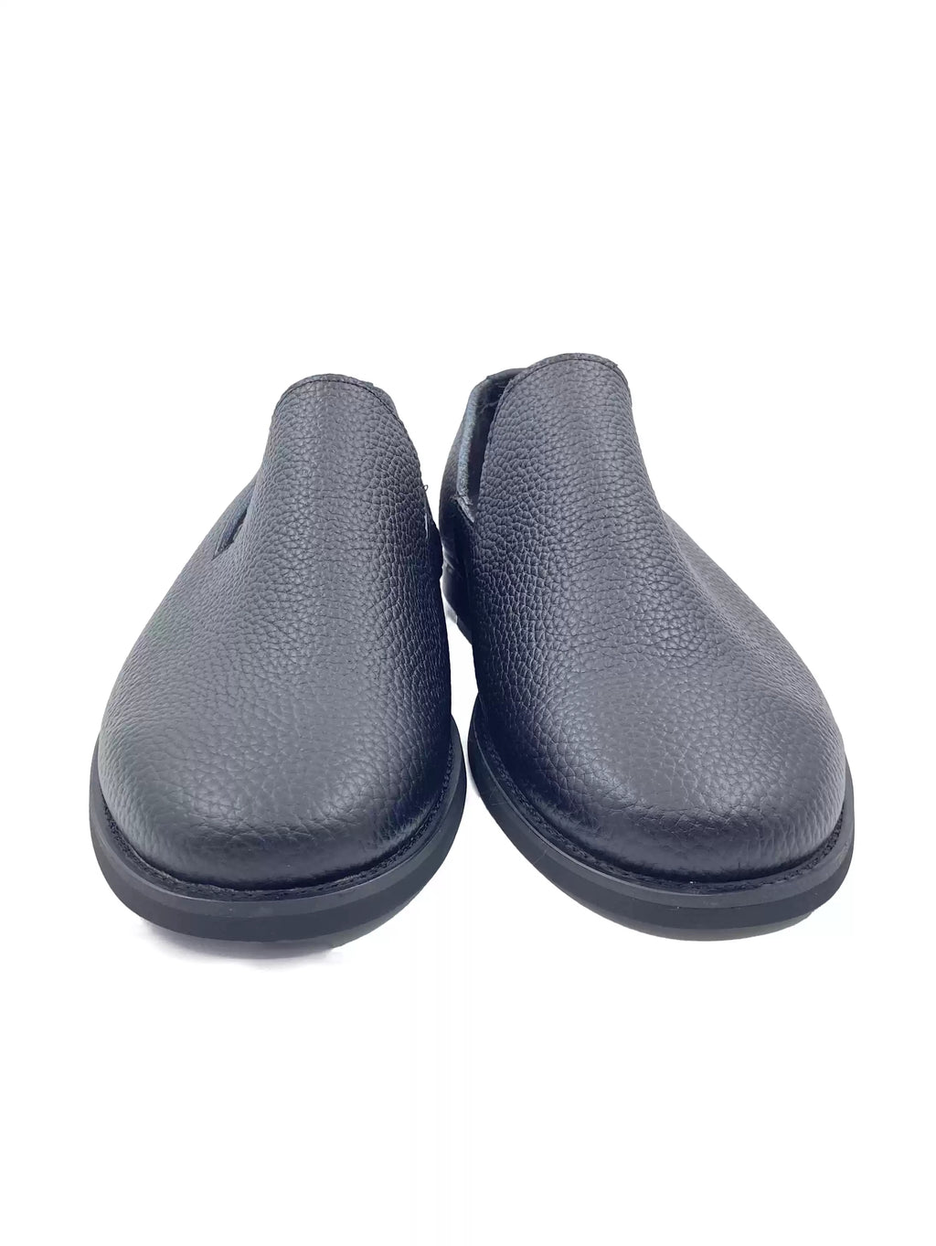 Black Leather Slip-Ons
