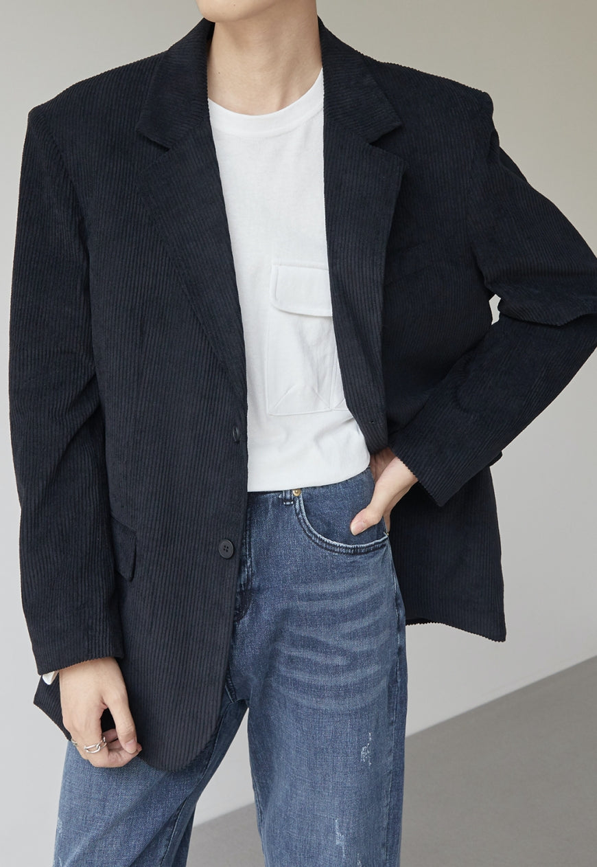Men's Corduroy texture suit jacket