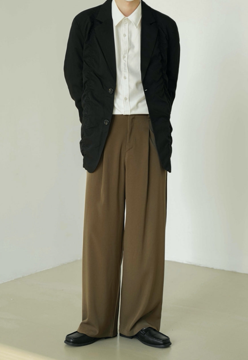 Men's Pleated design suit jacket