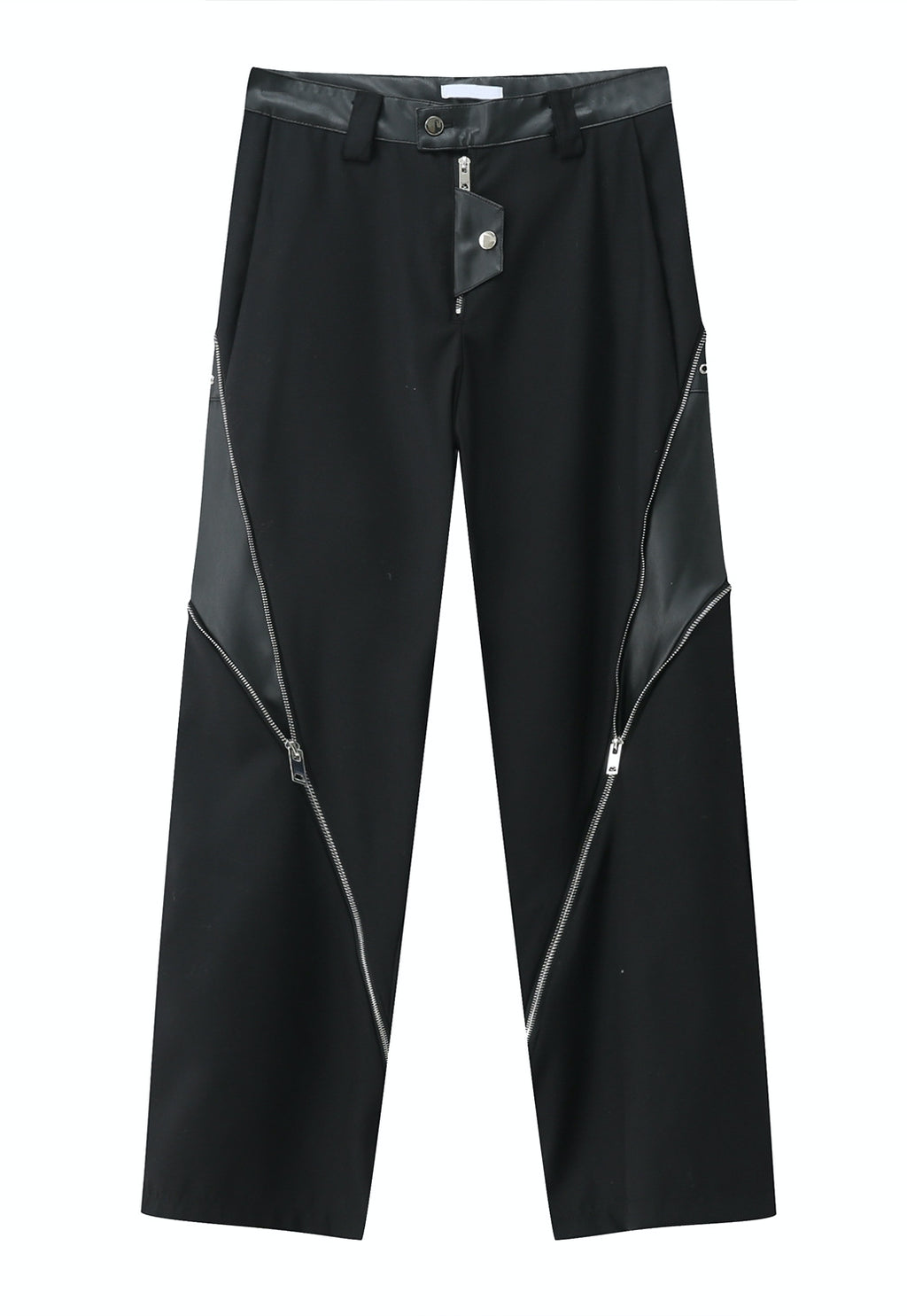 Men's statement zip trousers