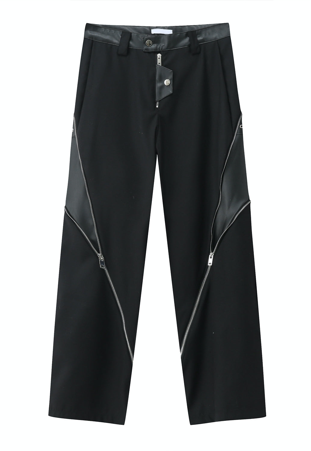 Men's statement zip trousers