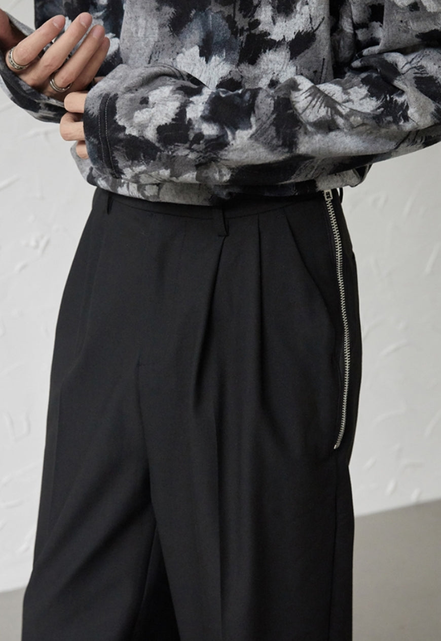UZIP DESIGN Men's side zip trousers