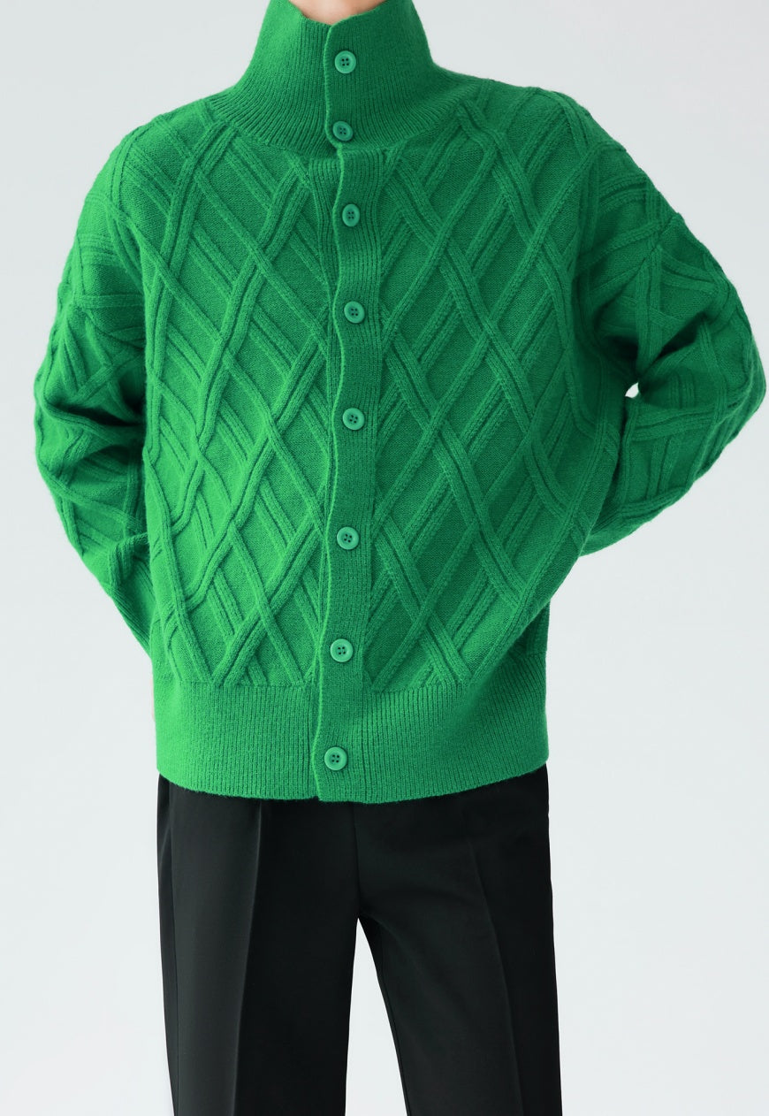 Men's solid color turtleneck sweater